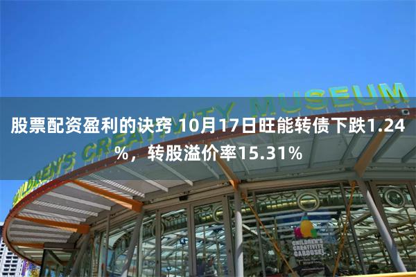 股票配资盈利的诀窍 10月17日旺能转债下跌1.24%，转股溢价率15.31%